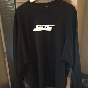 Oversized long sleeve black t shirt